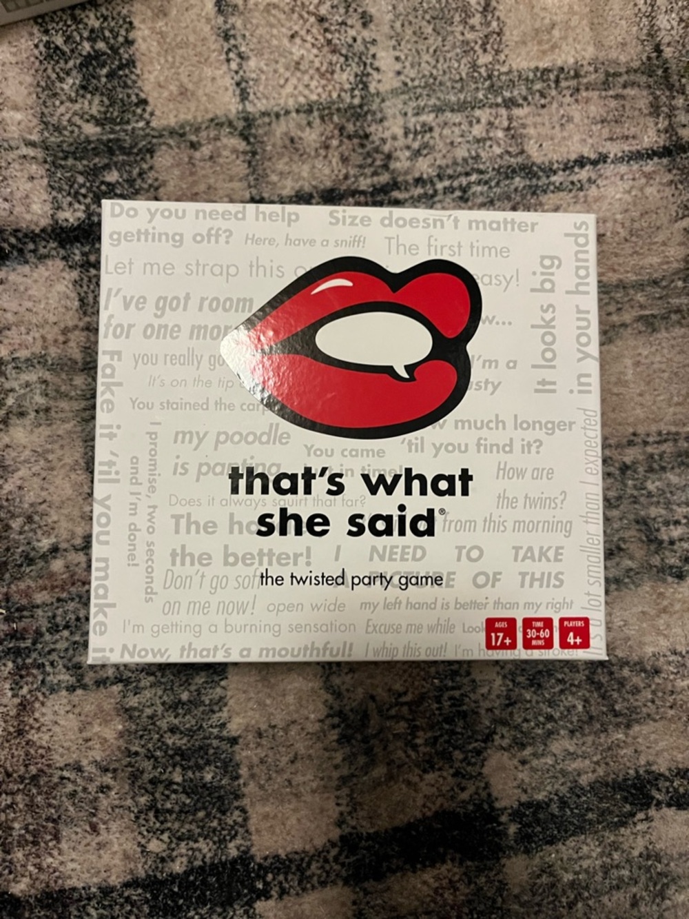 That's What She Said Party Game - White & Red Box